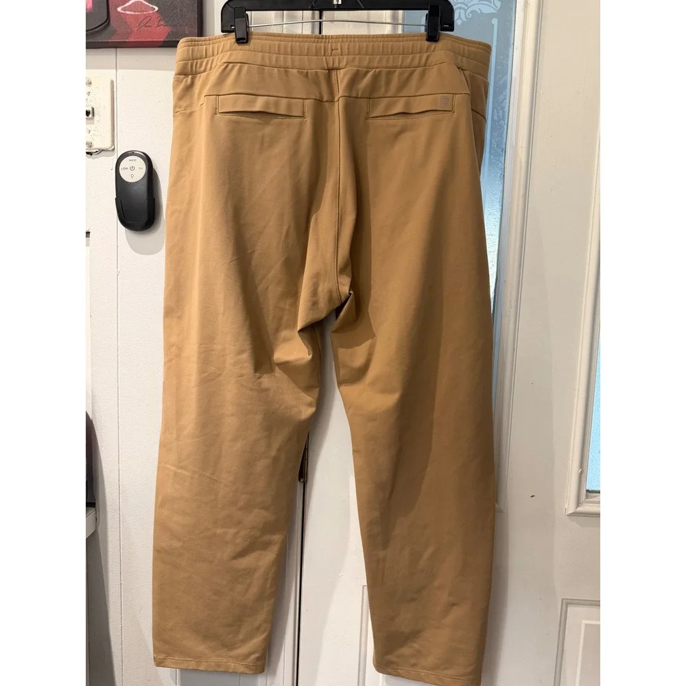 Public Rec All Day Every Day Pants Mens 42/32 Khaki Tan Tapered Joggers Stretch